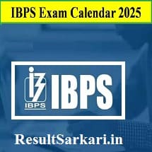 IBPS exam calendar for 2025